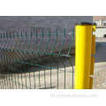 Peach Pillar Galvanized Fence 3D Fence Airport Highway